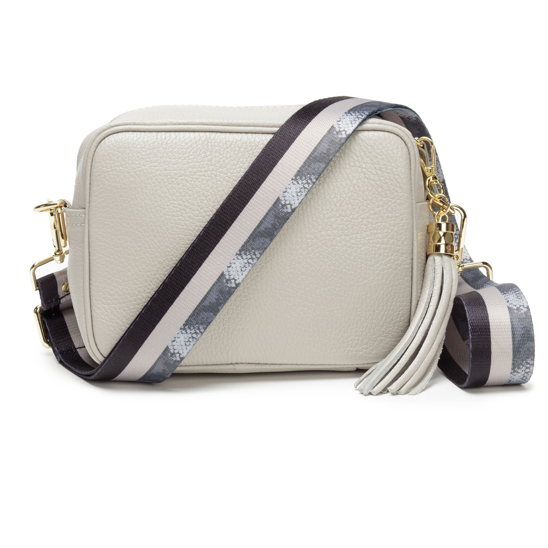 Crossbody Light Grey Python Stripe Strap