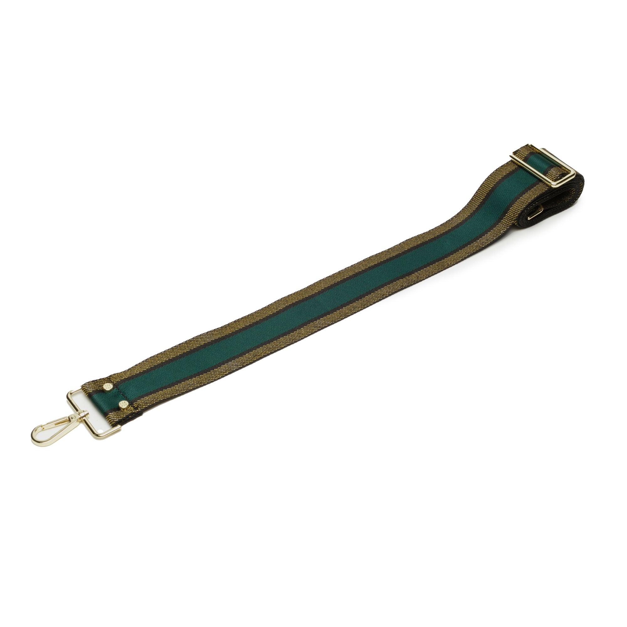 Crossbody strap - Green Gold Trim