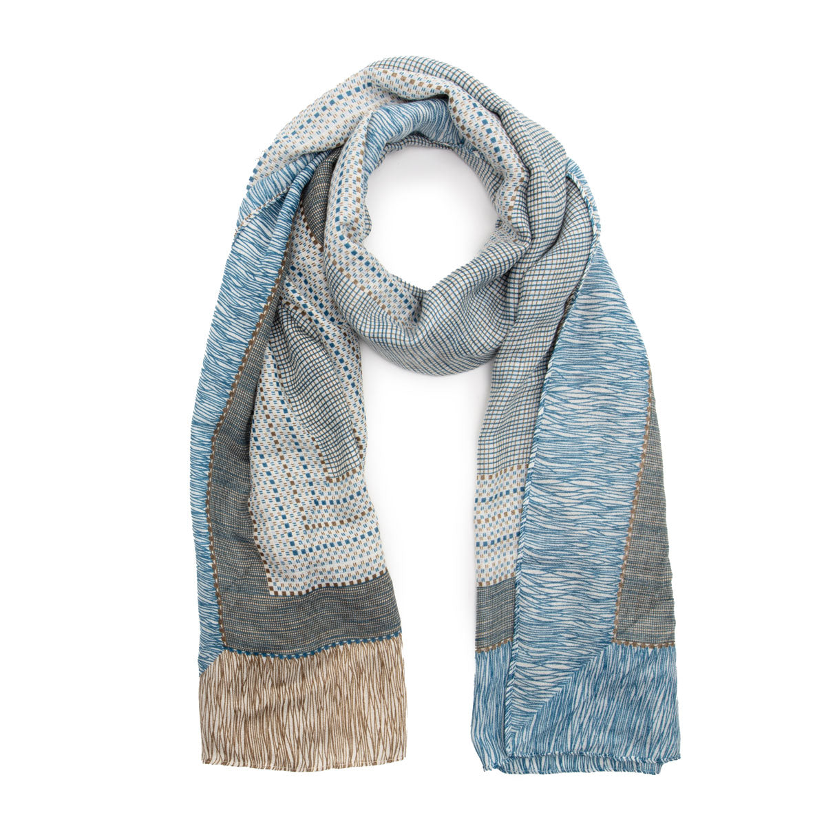 Image of Denim Impression Scarf by Elie Beaumont