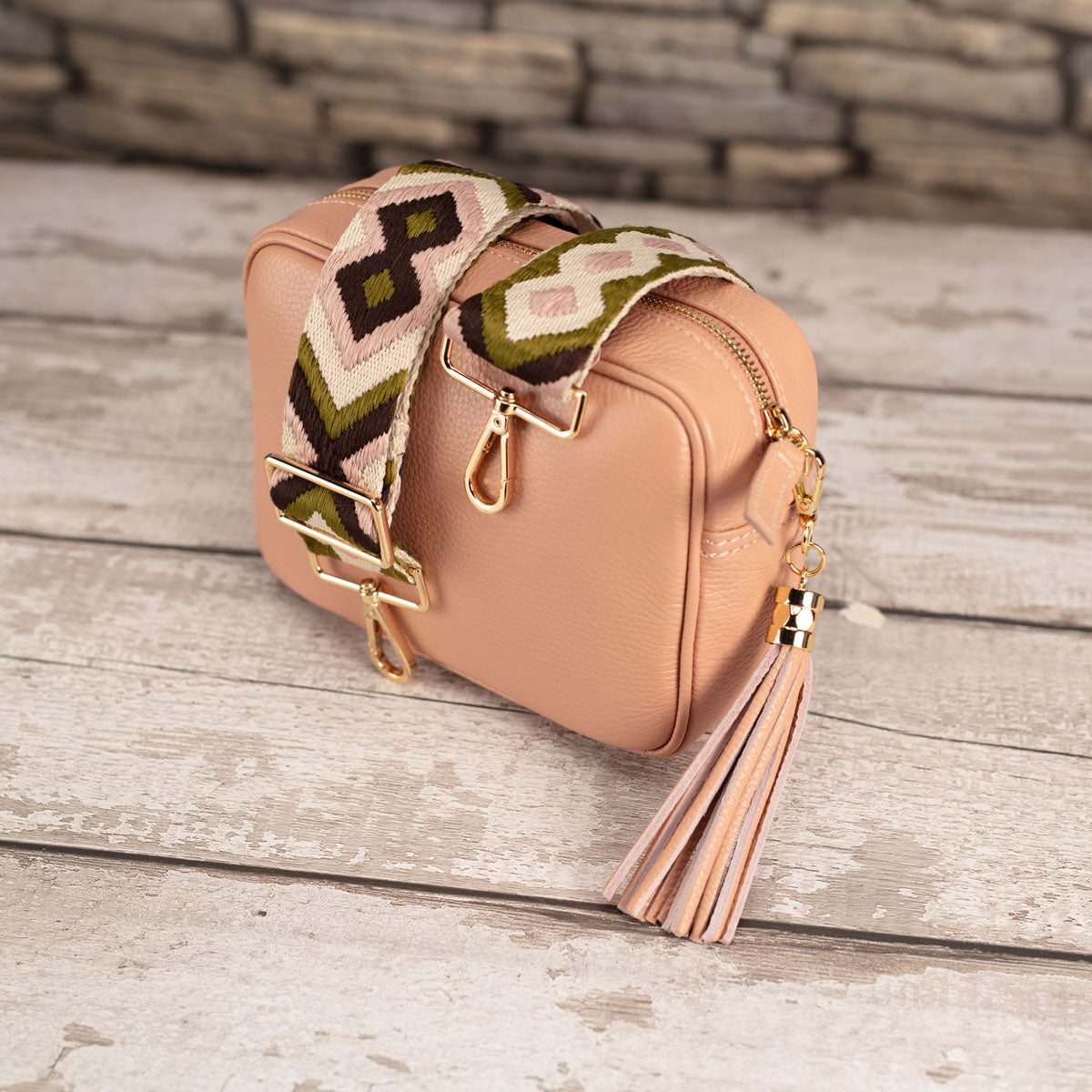 Crossbody Tassel Salmon Pink