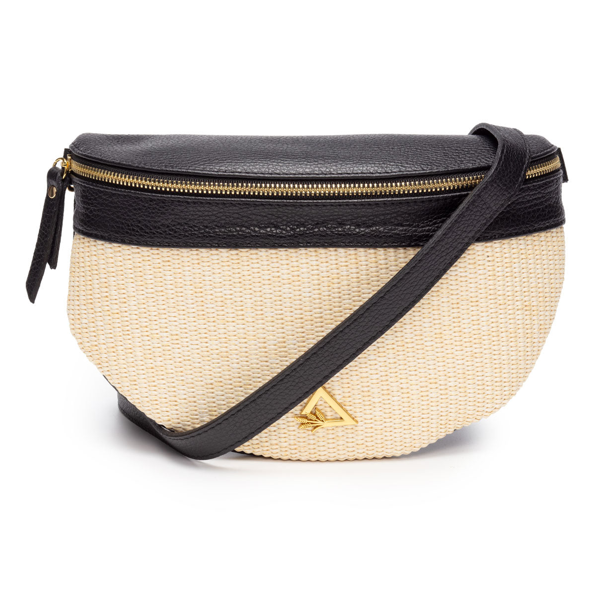 Hay Life X Elie Beaumont Raffia Sling Bag Black