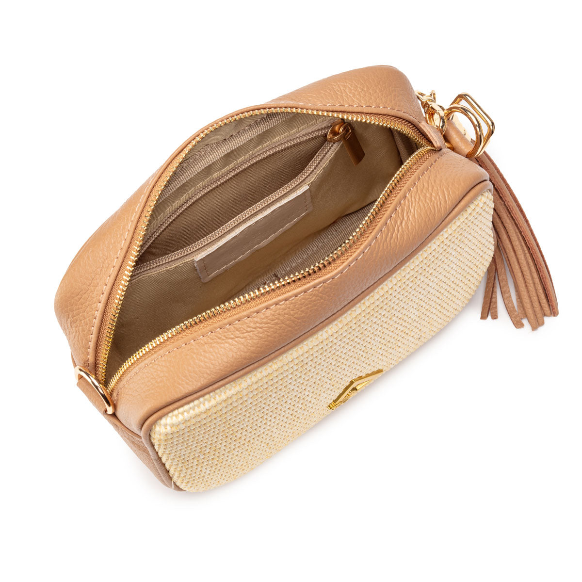 Hay Life X Elie Beaumont Raffia Camera Bag Tan