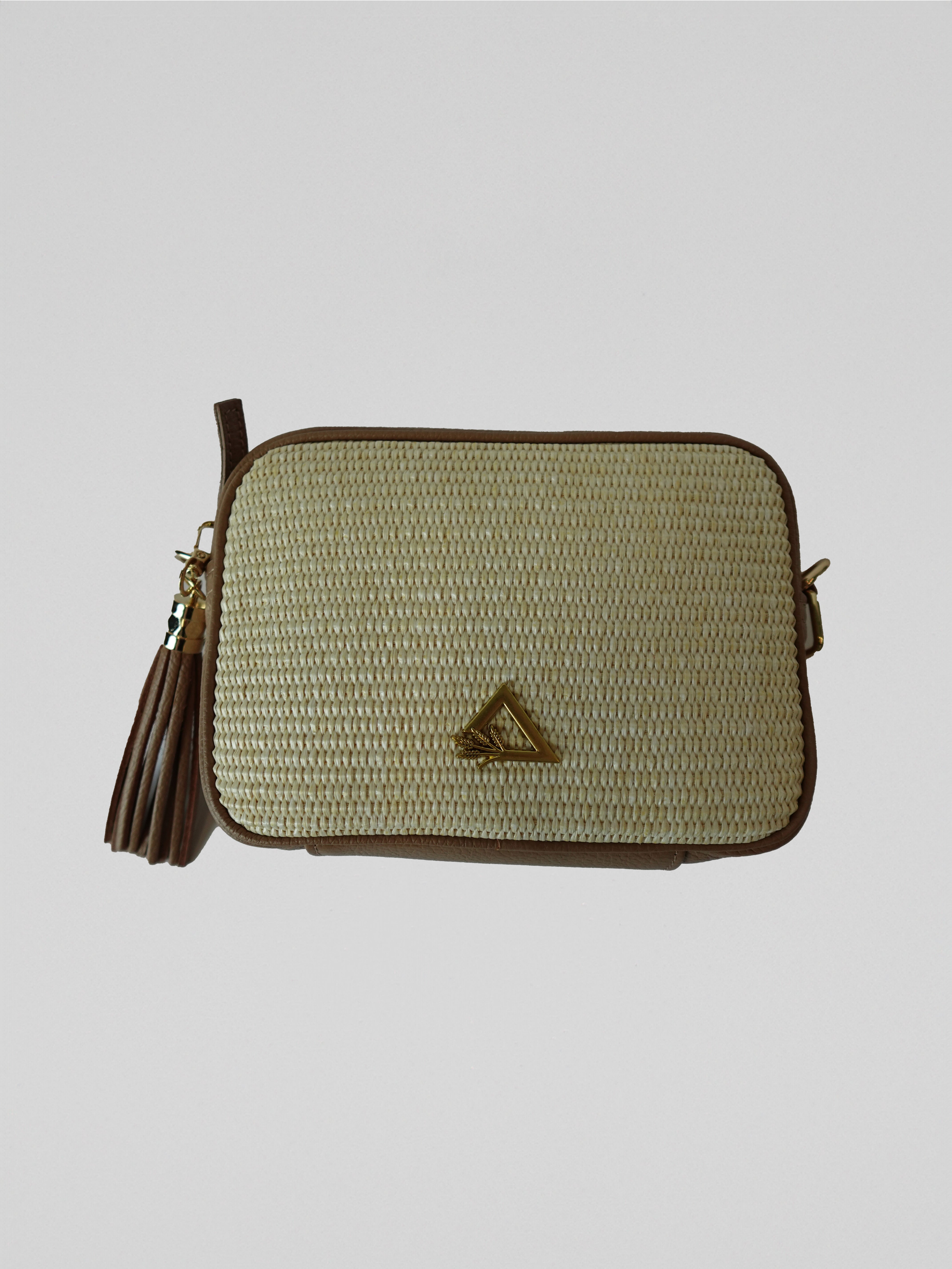 Hay Life X Elie Beaumont Raffia Camera Bag Tan