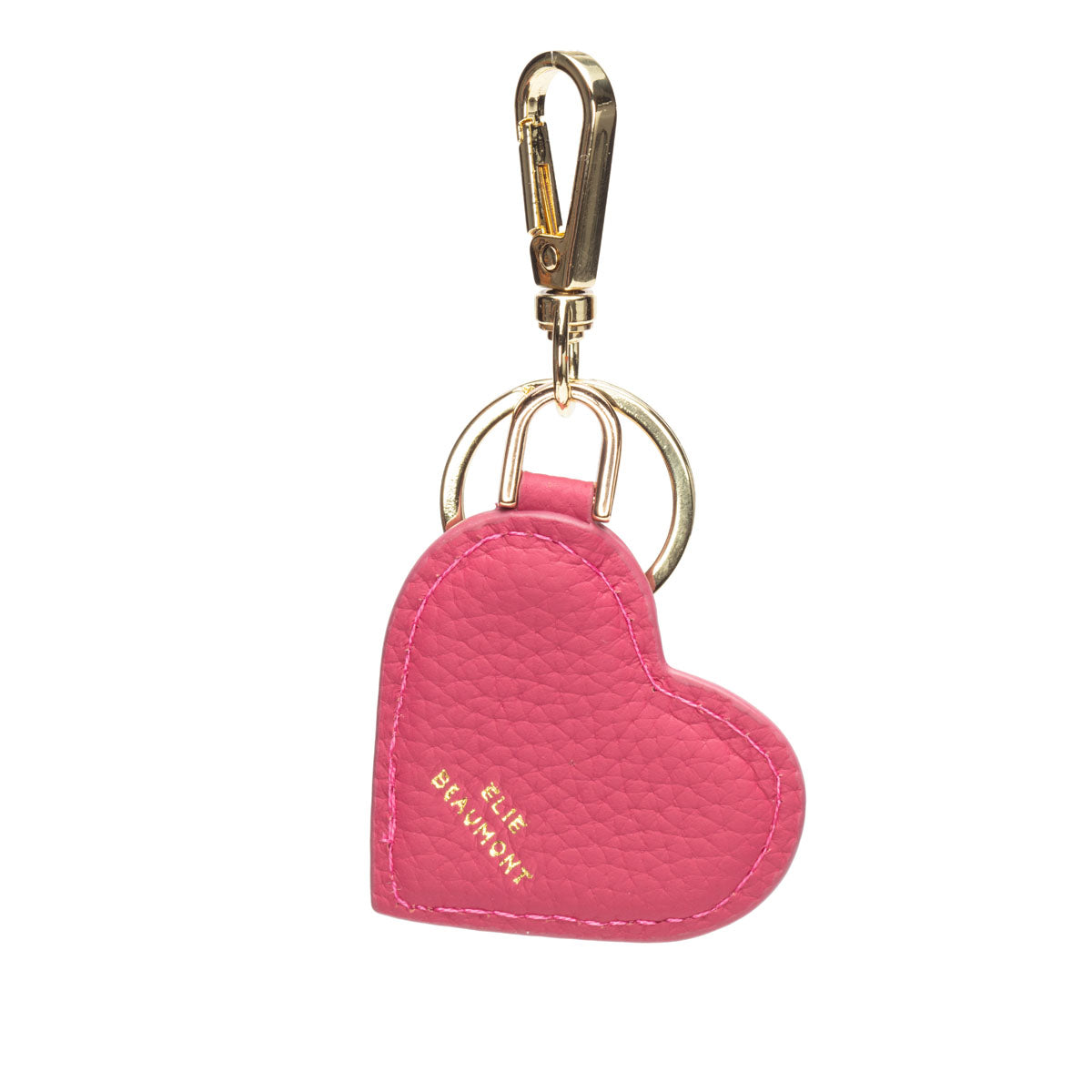 Leather Keyring - Heart Berry