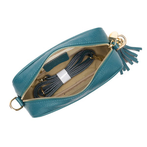 Crossbody Tassel Teal - Elie Beaumont London