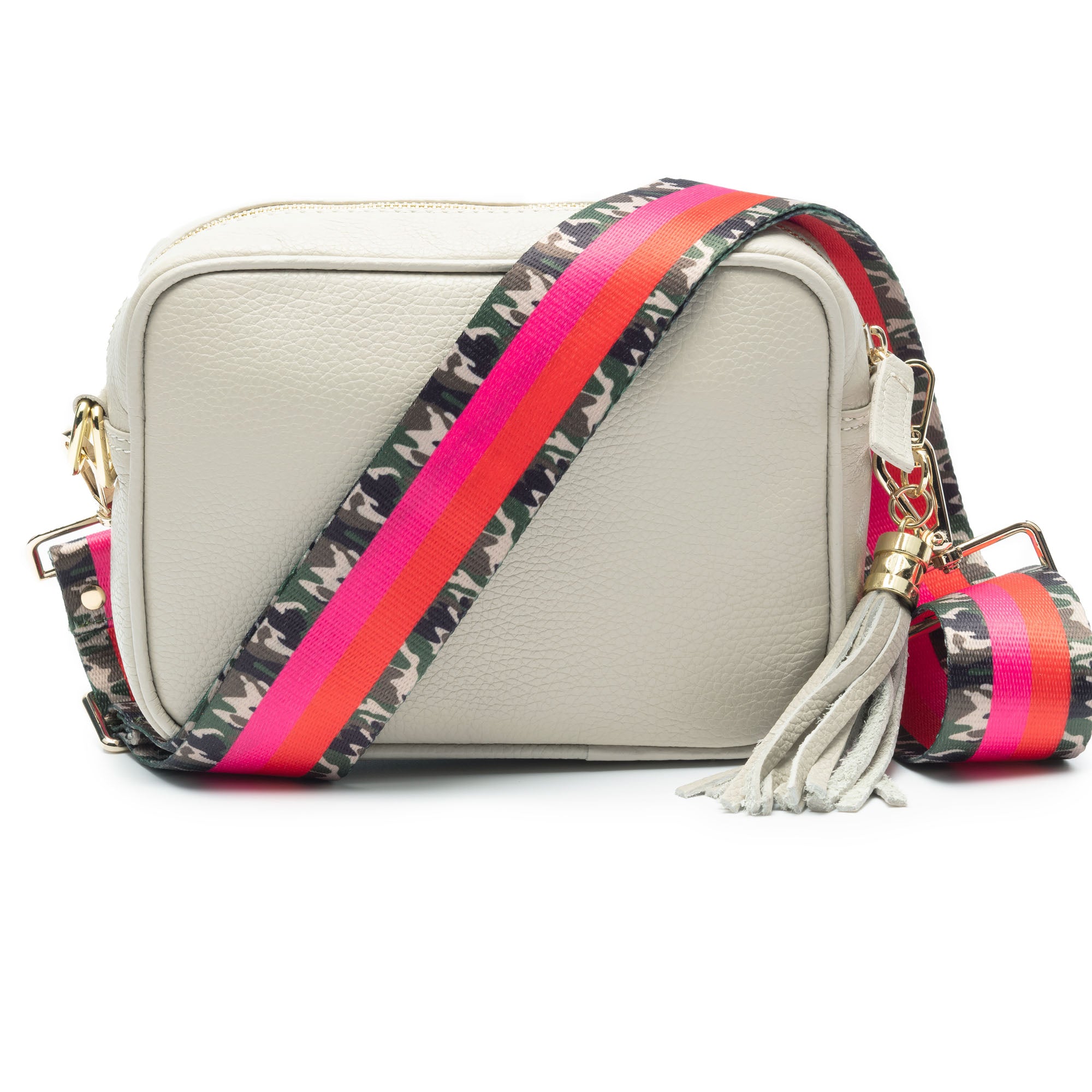 Crossbody strap - Orange Black Stripe - Elie Beaumont London