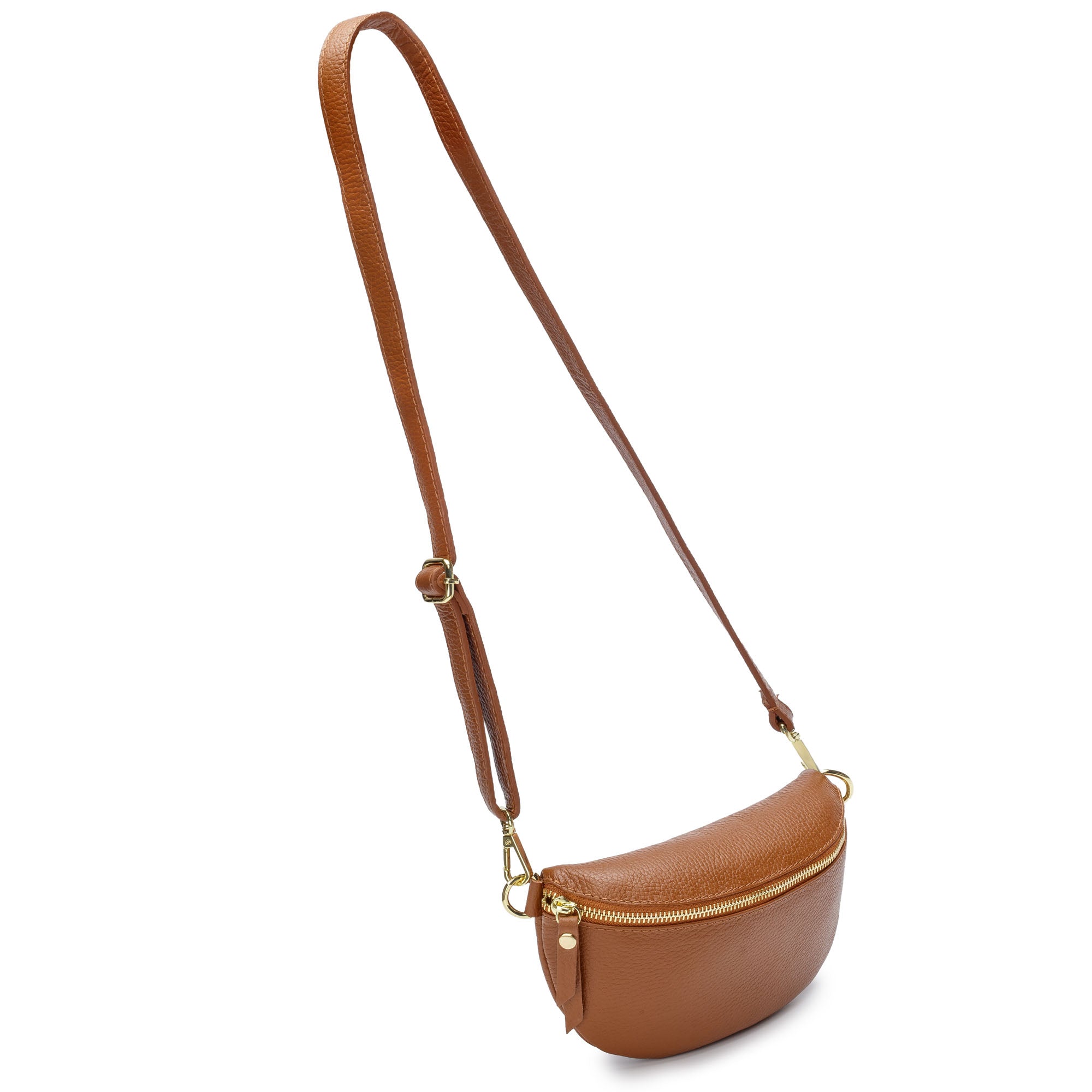 Elie Beaumont Phonebag Tan (Gold Chain Strap)