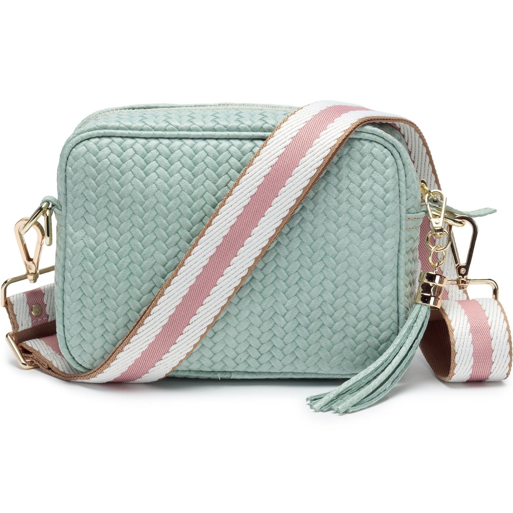 Gewebtes Crossbody Aqua (Biscuit Strap)