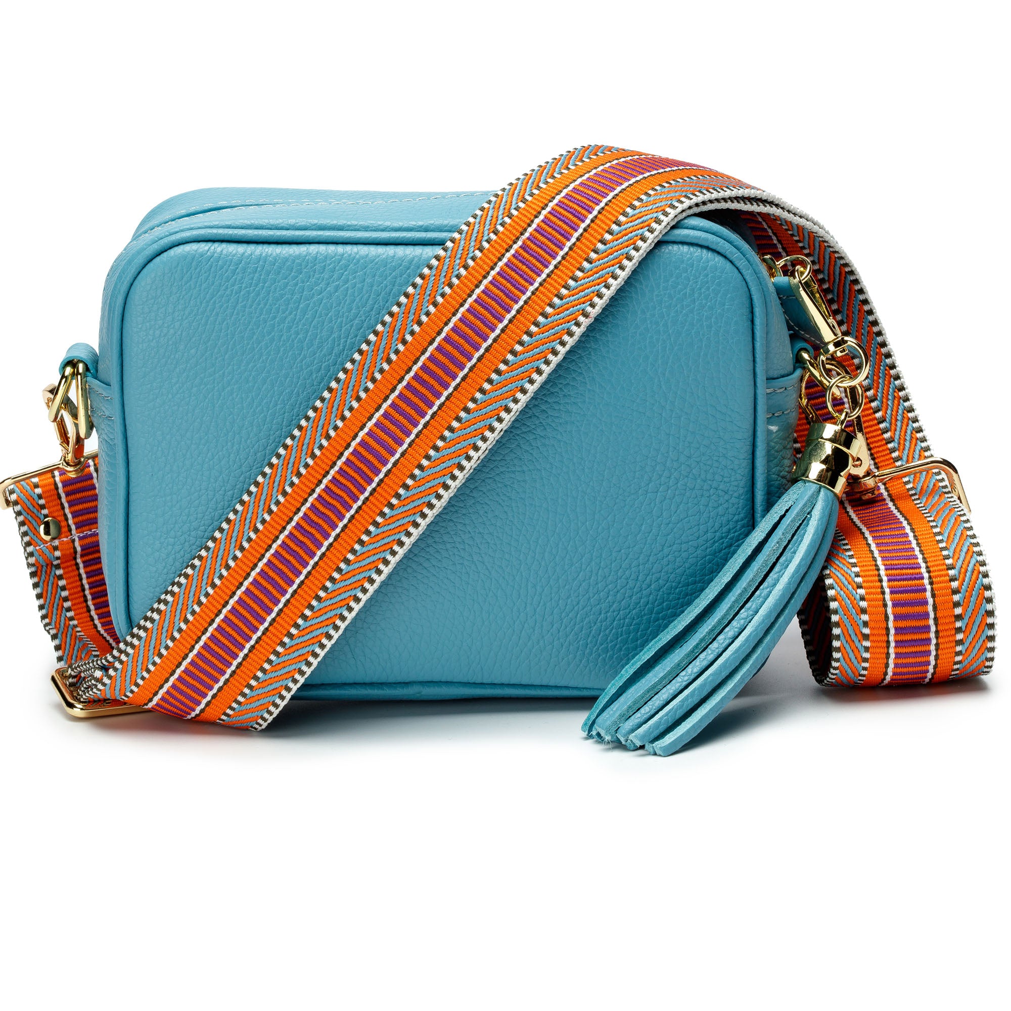 Crossbody Aqua (Orange Aztec Strap) - Elie Beaumont London