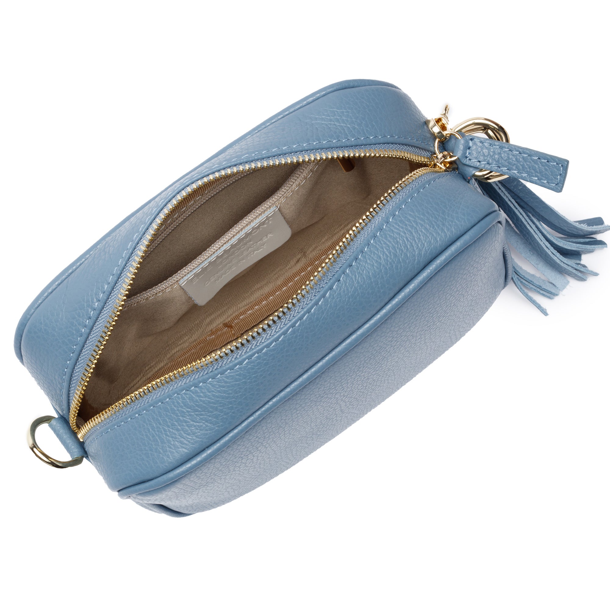 Elie Beaumont Crossbody Mustard (Blue Diamond Strap) Handbag