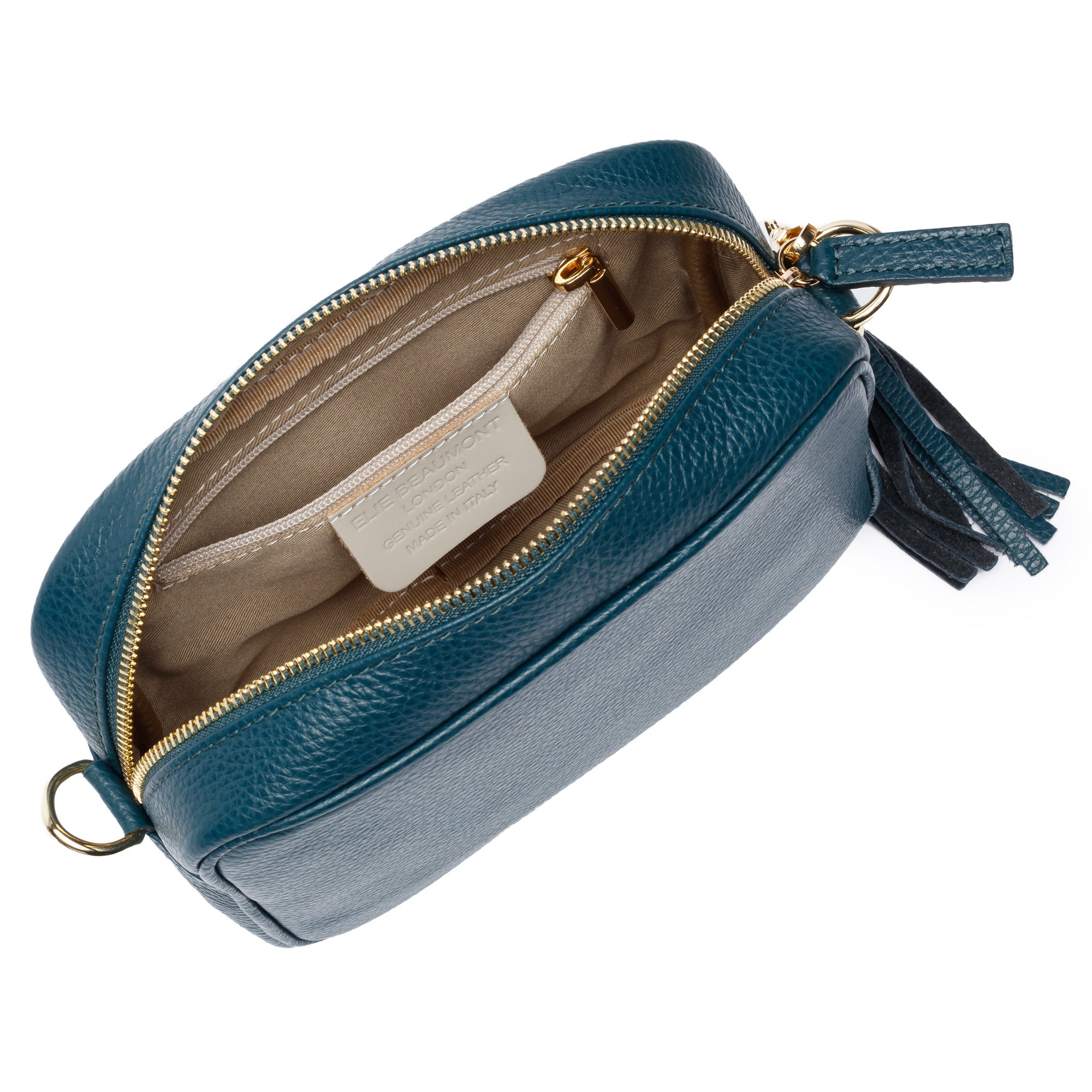 Crossbody Teal (Gold Chevron Strap)