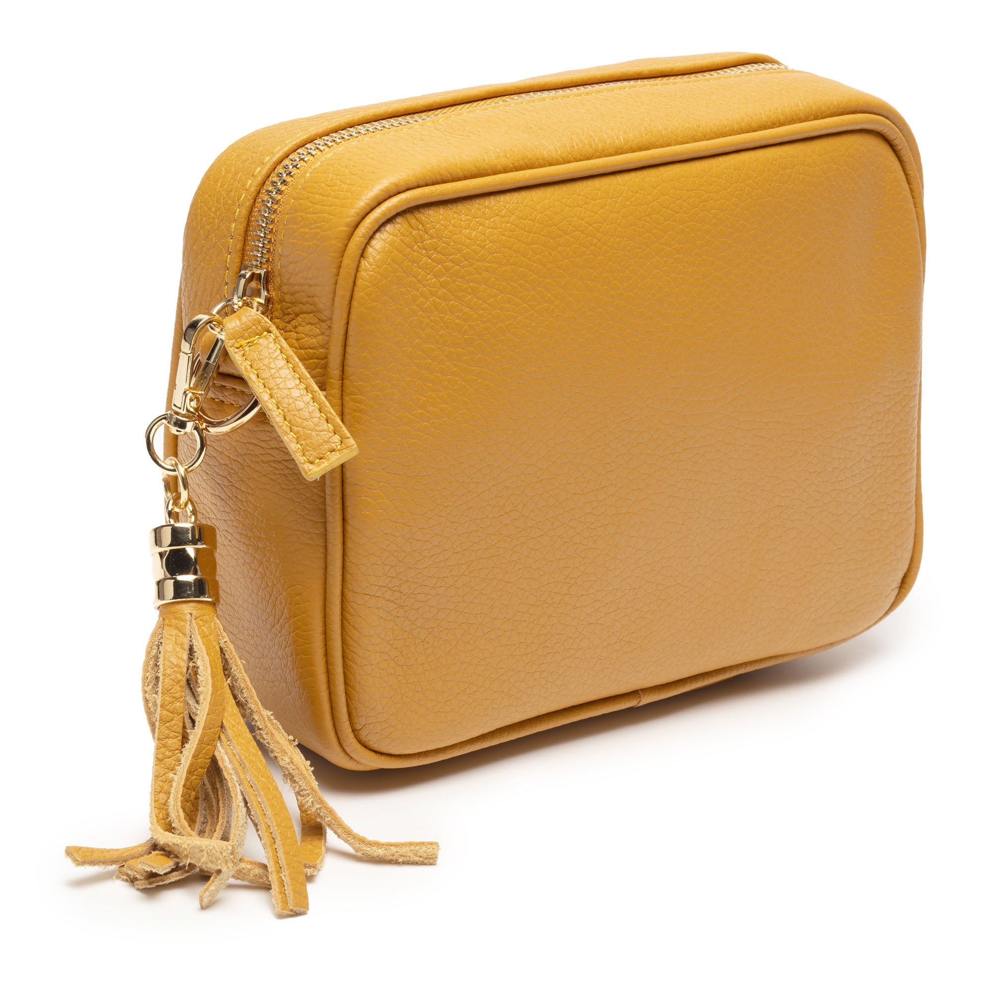 Elie Beaumont Crossbody Mustard (Blue Diamond Strap) Handbag